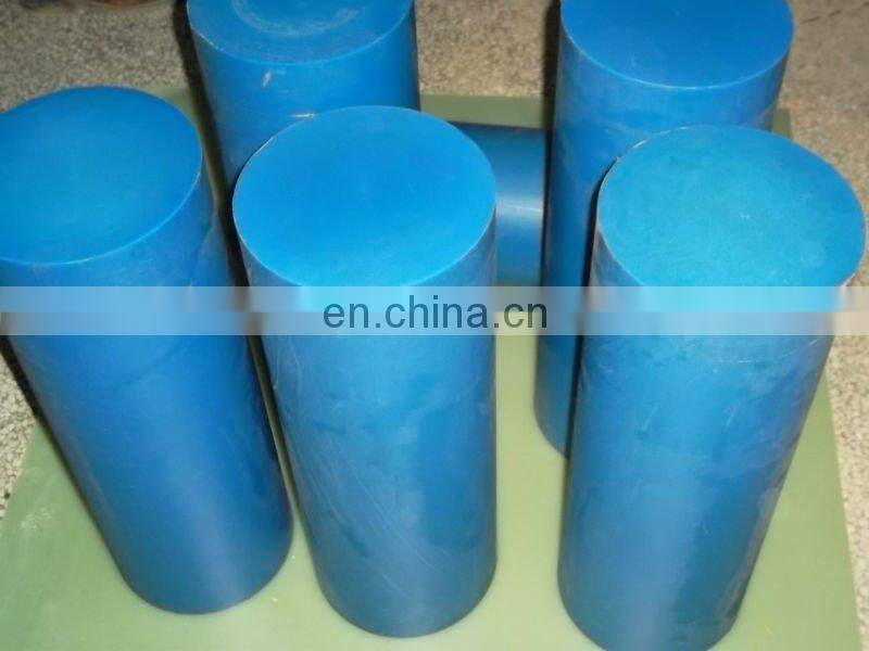 Blue color PA6 bar/ natural blue mc Nylon threaded rod
