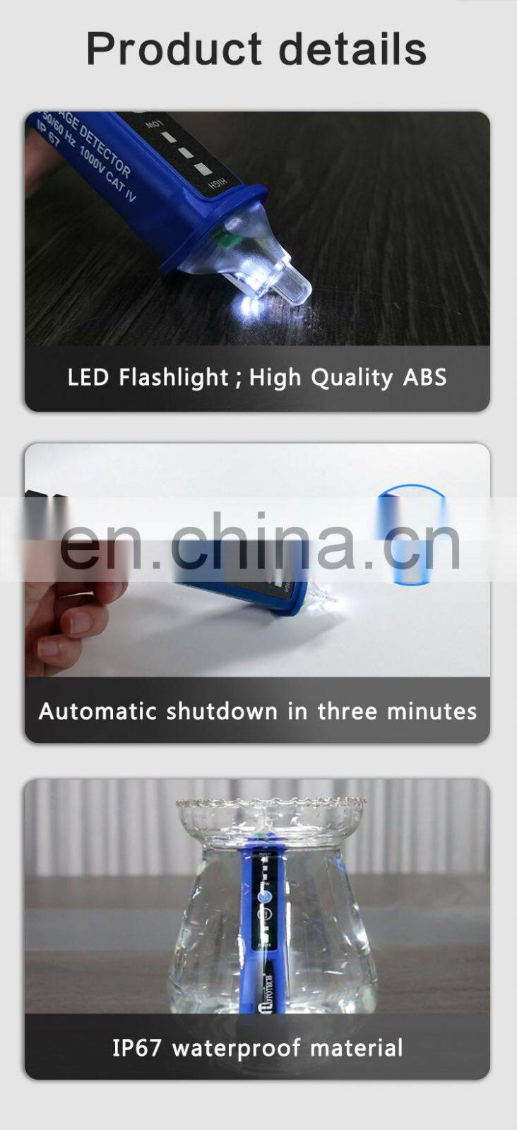 Convenient To Carry Non-contact Multi-function Digital Display Voltage Test Pen