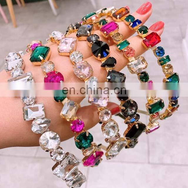 In Stock 2020 Bling Designer Diamond Women Rhinestone Headbands