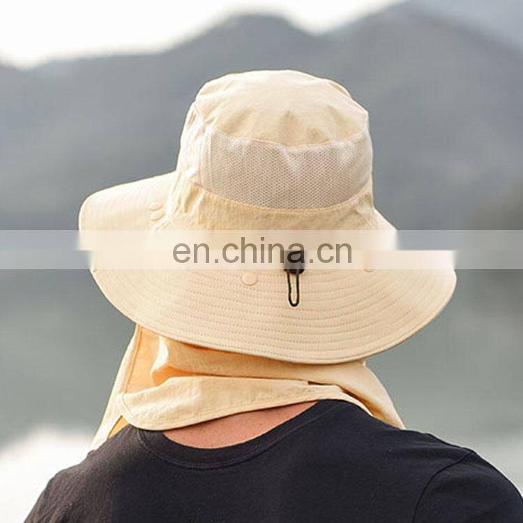 Amazon Topsale Waterproof Quick-dry Breathable Wide Brim Boonie Hat Bucket Sun Hat With Face And Neck Cover