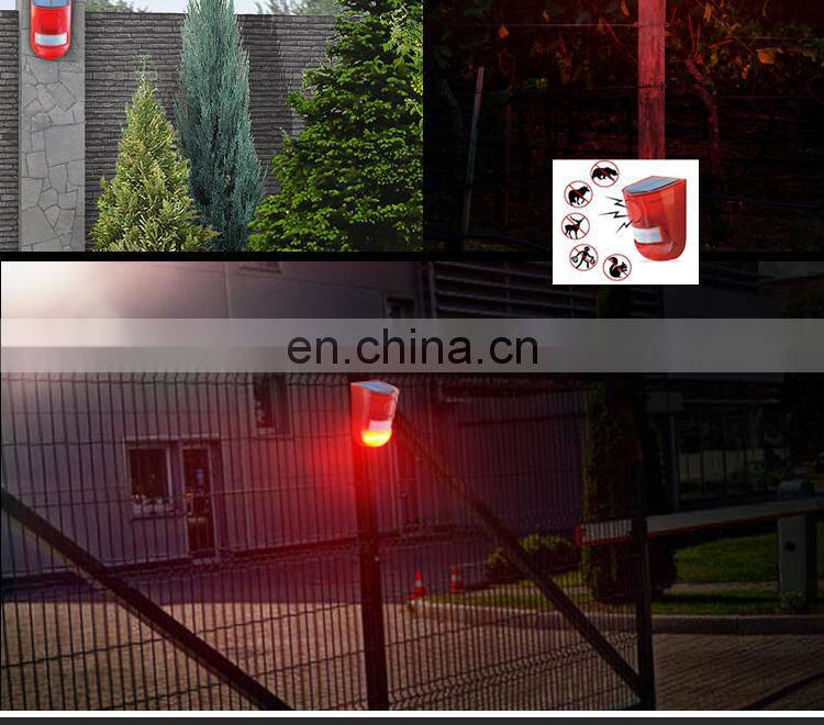Solar Blinking Led Alarm Light Sensor Outdoor Wireless Solar Power Lamp Alarm