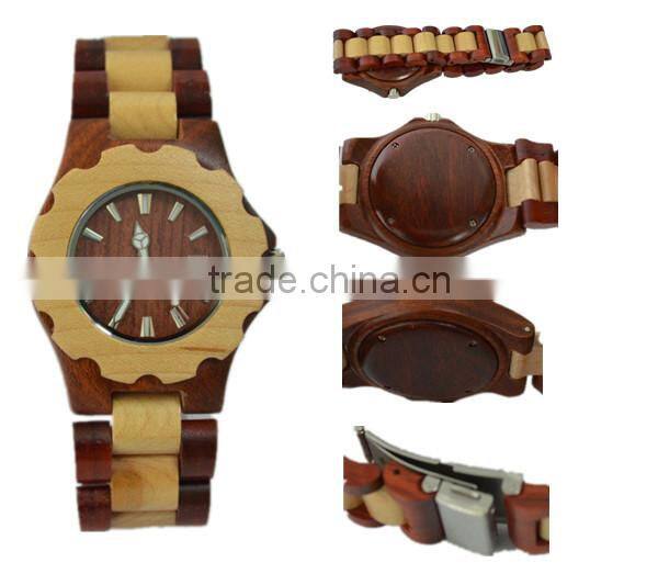 wholesale 2015 wood watch and man wooden watch in antique wood clock
