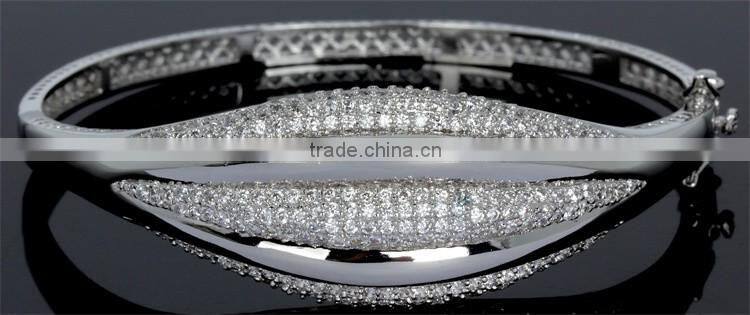 Brass Bracelet Luxury Wedding Gift Romantic Women Marriage Bangle Jewelry Gold