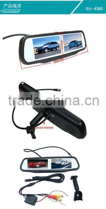 4.3 inch car rear view monitor,special car mirror monitor