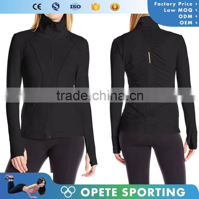 (OEM/ODM Factory)Spandex jackets/women yoga lightweight jacket women tights activewear wholesale hoodies