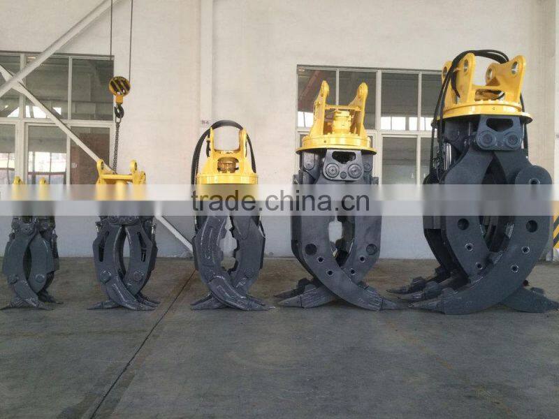 wood grapple wood grab for excavator yuchai YC 18-8 mini excavator