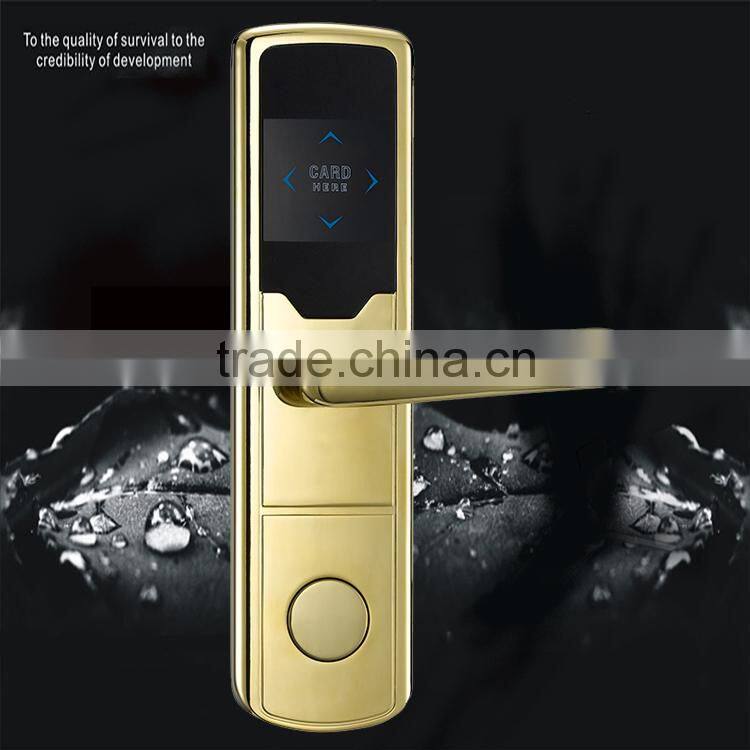 New golden electronic digital Hotel electronic Key residential lock