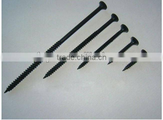 black phosphated drywall screws factory