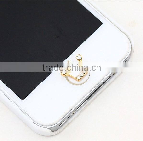 Fashion Rhinestone Flower for iphone 5 home button sticker