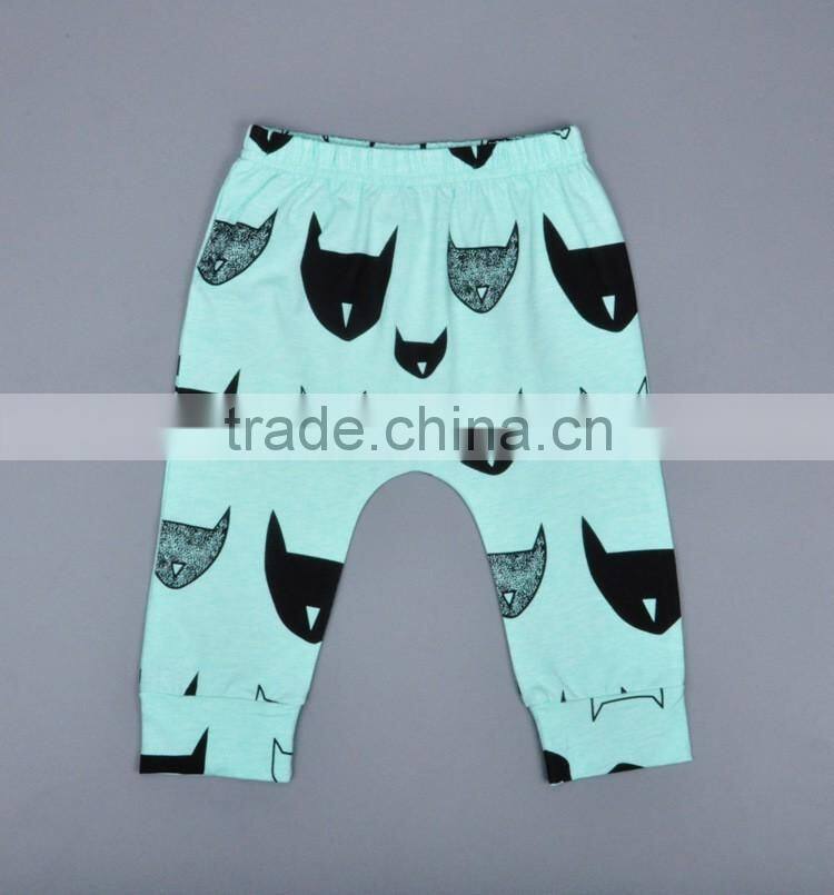 Fashion Children Casual Model Pure Cotton Printed Trousers Summer Baby Kids Clothes