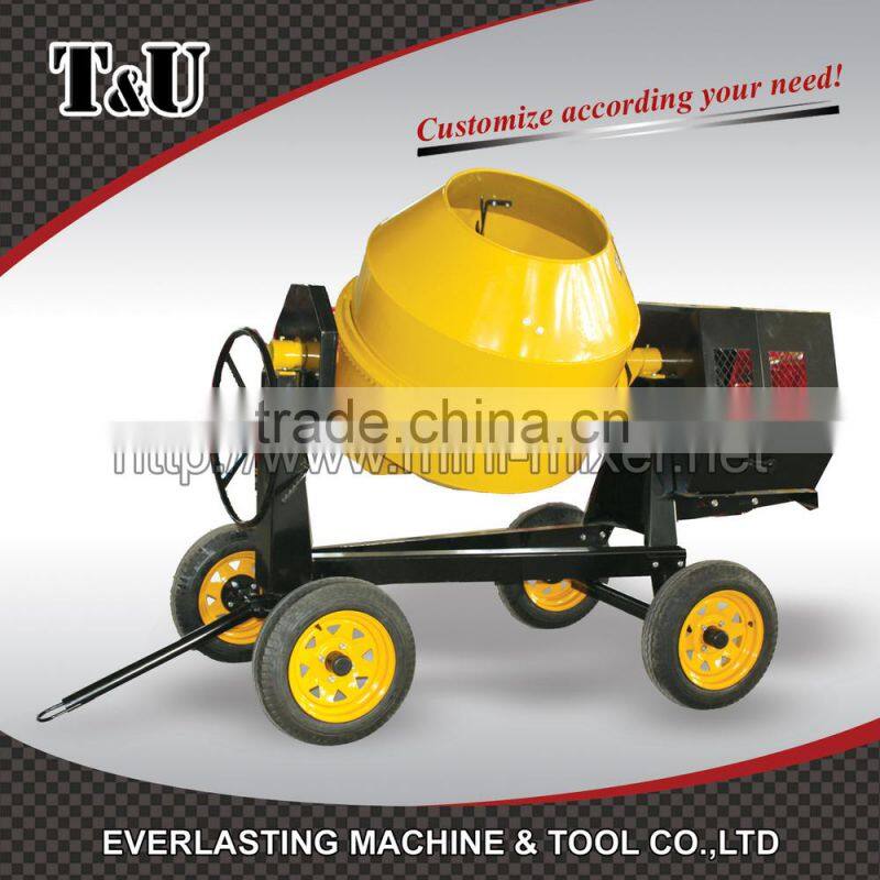 500L 3KW portable gasoline engine cement mixer concrete mixer