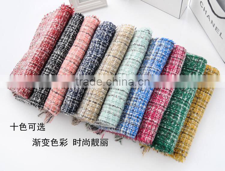 Best Selling Loop Yarns Woven Plaid Fashion Ladies Winter Shawl