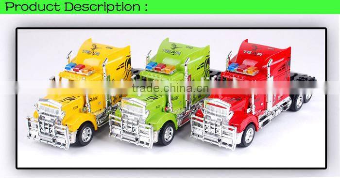 Kid toy inertia container truck toy