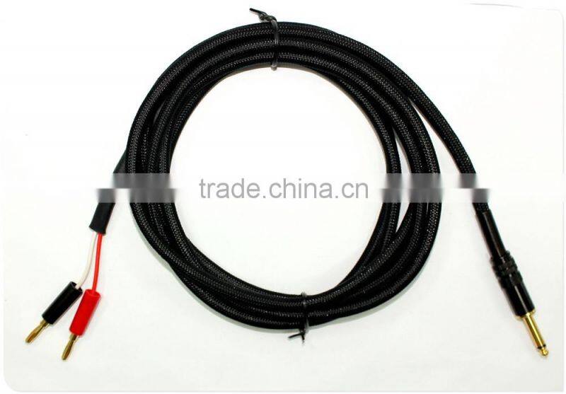 TRS speaker cable,Mono 6.35 to banana professional speaker cable
