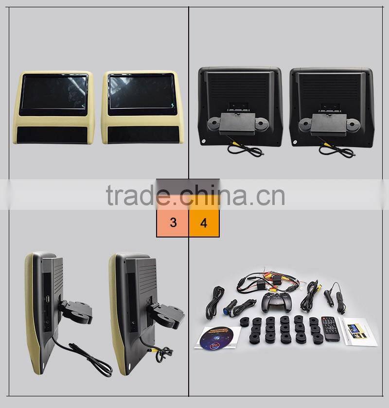 DS-909D universal 9inch HD digital car headrest monitor with dvd