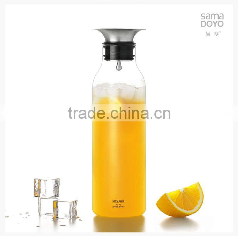 "SAMADOYO" Clear Glass Jug/ Kettle/ Bottle With Stopper