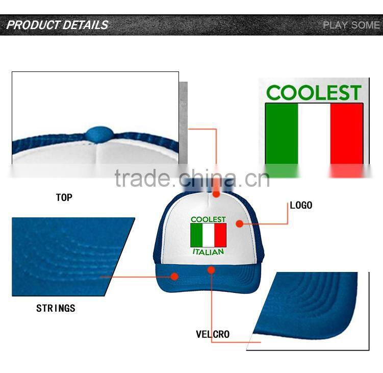 Promotional custom outdoor italian flag hat embroidery