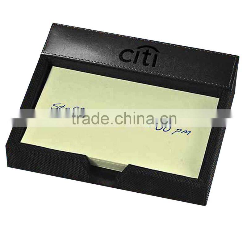 Hot Selling Black PU Leather And Polyester Notepad Holder