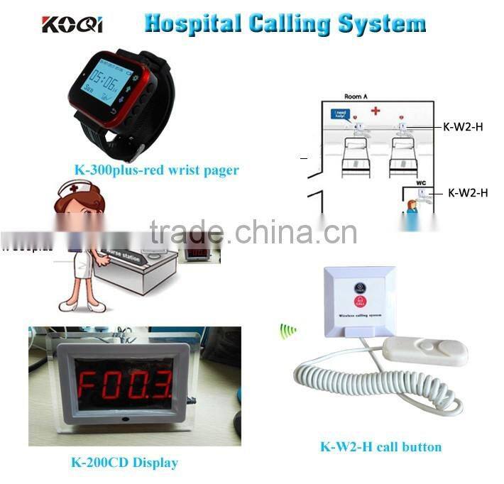Wireless Patient Nurse Call Cable System K-W2-H Button Be Installed On Each Patient Bed K-200CD Can English Voice