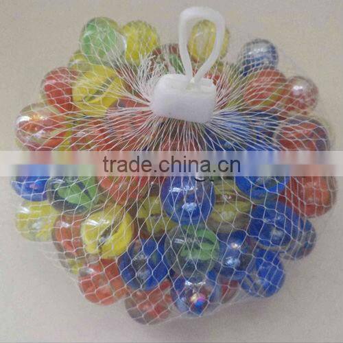 High-white transparent glass marbles inner with 8 petals