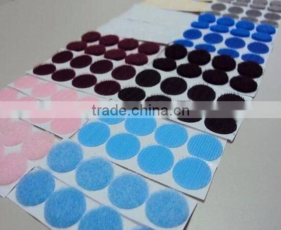 Customized sticky hook and loop dots magic tape back with gule