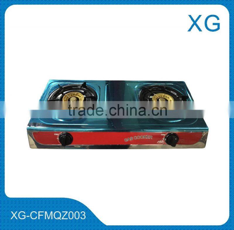Gas stove/2 burners gas cooker/Cheap price stainless steel table top gas stove