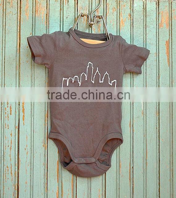 Hot sale100%Cotton baby animal rompers short sleeve onesie