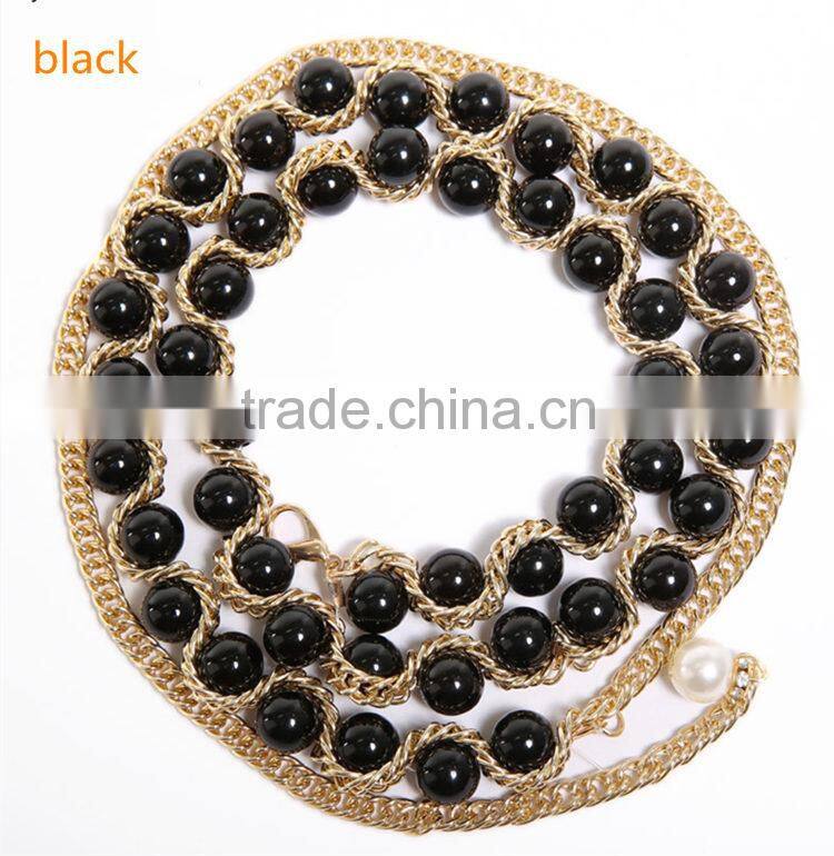 Shinning Glossy Peal Belly Dance Chain Belt