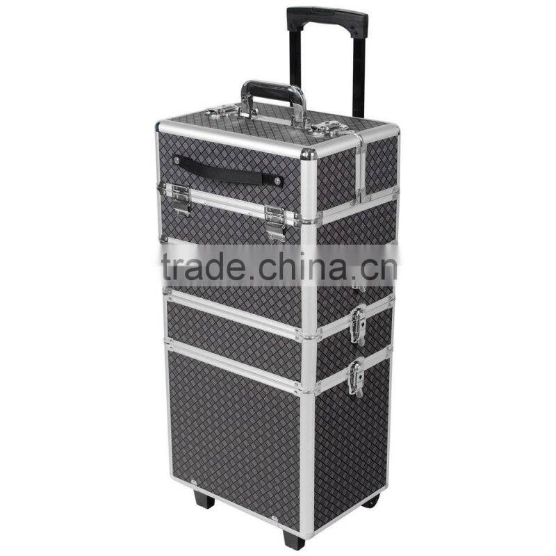 4 in 1 Makeup Nail Case Vanity Hairdressing Cosmetics Beauty Box Trolley