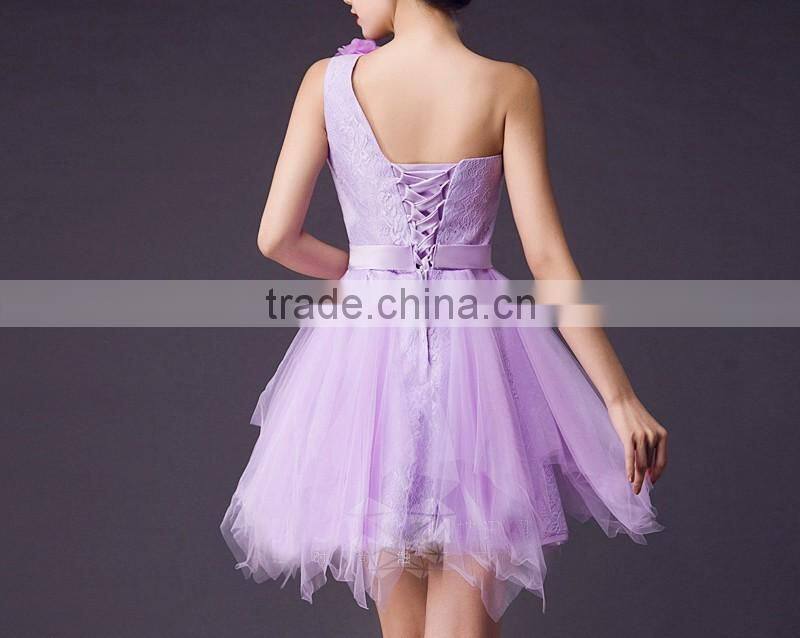 China Factory Wholesale purple prom dress