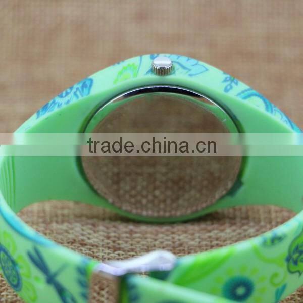 Fashion mature ladies silicone wrapped japan movt wrist watch