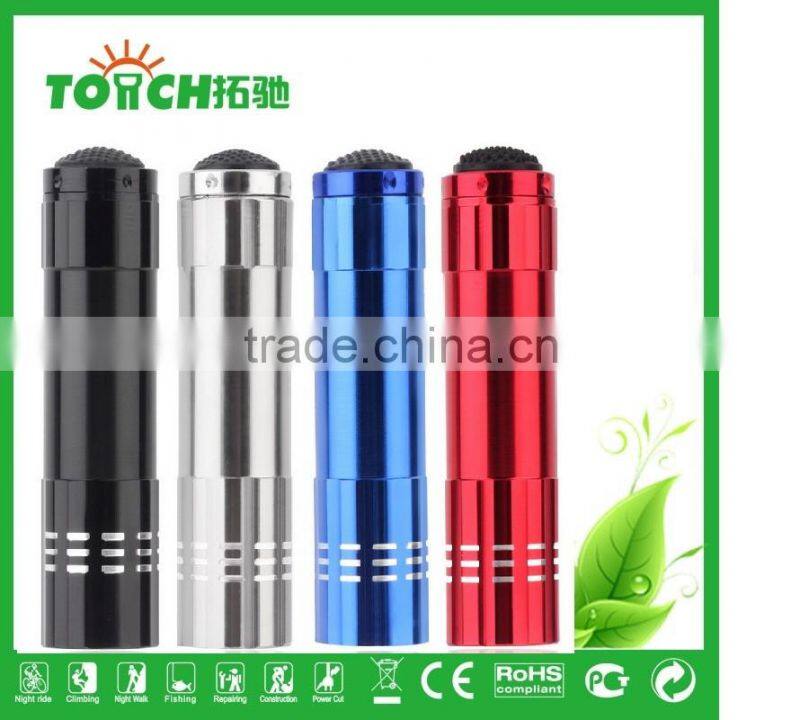 Hot sale 9 LED flashlight popular mini LED flashlight