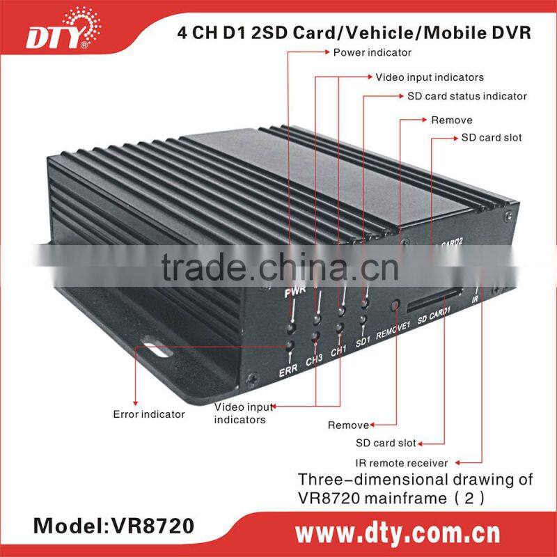 shenzhen DTY cheap 3g mobile dvr gps bus dvr , VR8720seris