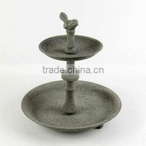 Metal Finch Bird Feeder w/Double Tiers