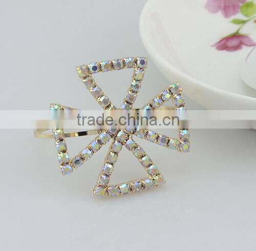 Table Decoration & Accessories Type rhinestones flower shape wedding napkin ring