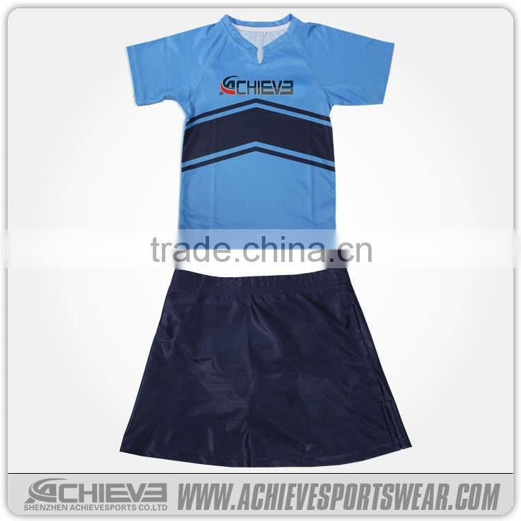 2016 Wholesale Cheap customized Netball Dress Jersey fashional design netball dresses Uniforms With Sublimation