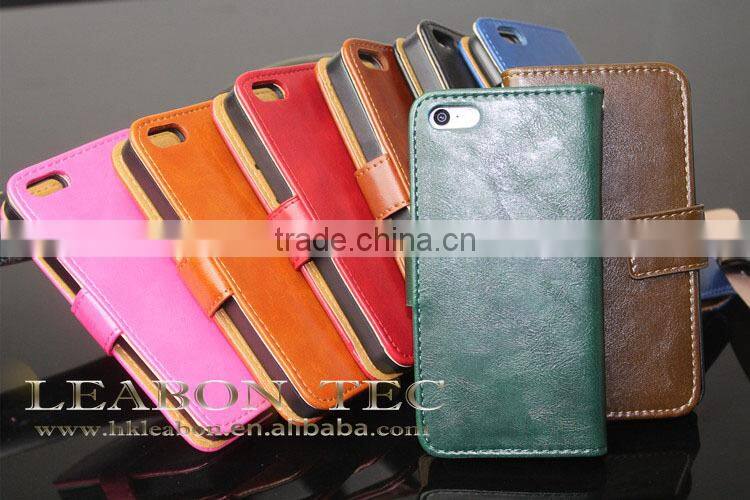 Wholesale new hot selling high quality leather case for iphone 5, for iphone 5 leather case