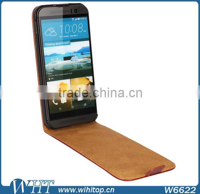 New Arrival Cell Phone Case Vertical Flip Cover for HTC One M9 Leather Case