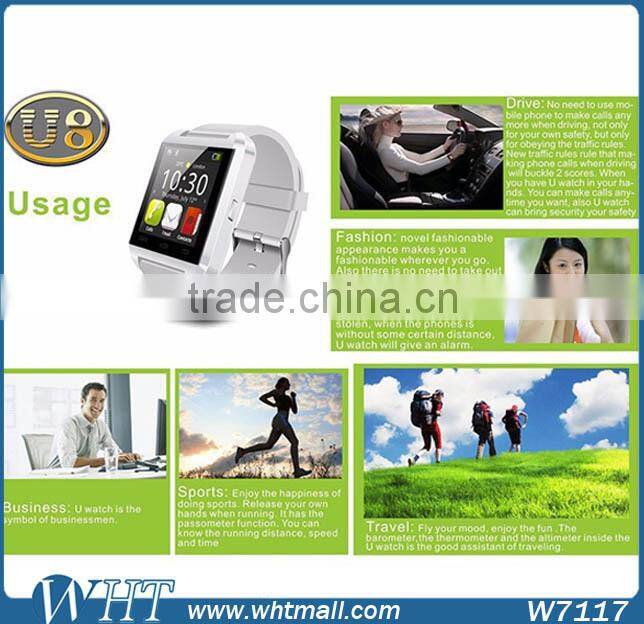 New Product Sport Water Resistant Bluetooth Android Smart Watch U8 for Smart Phone