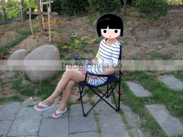 Portable folding 600 D PVC/PE Oxford Nylon Outdoor camping picnic beach foldable chair with carry bag on arm