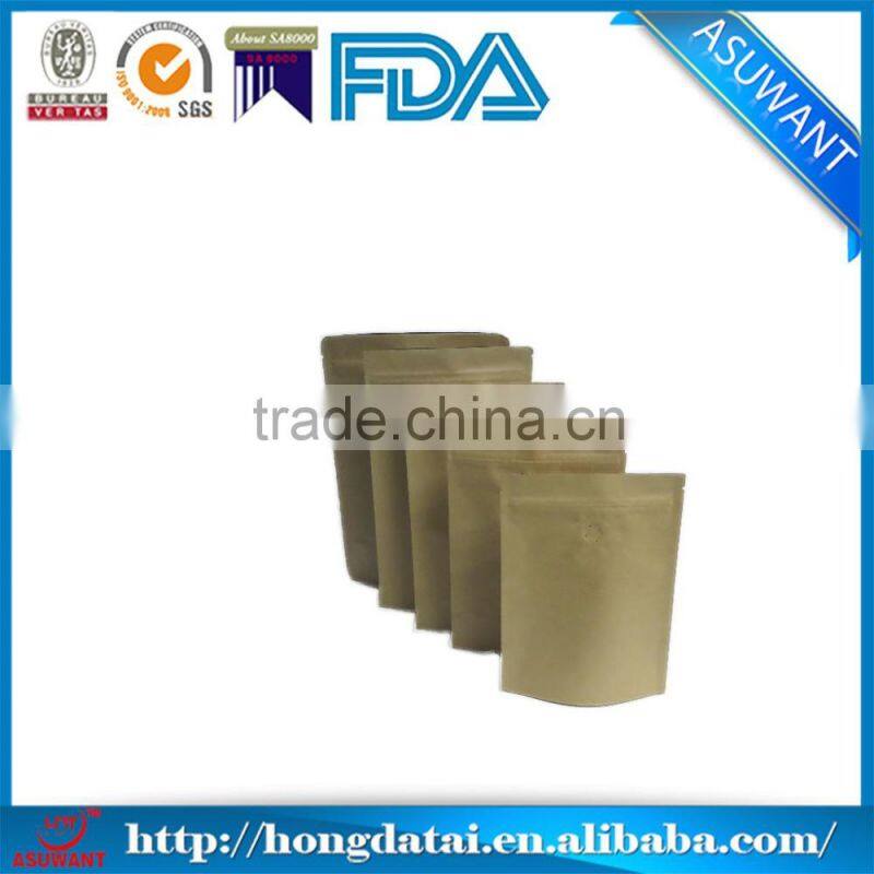 Custom Different size kraft paper valve bag for coffee&full size to kraft paper bag