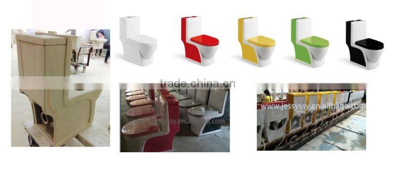 western modern ceramic washdown one piece colored toilet 323