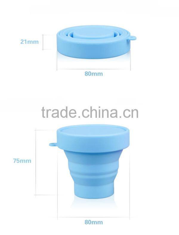 China Supplier Hot Selling High Quality heat resistance folding silicone cup