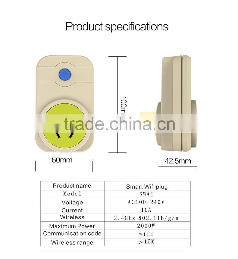 Wi-Fi Home/Offices Automation Smart Wireless Power Socket Remote Control wifi Plug