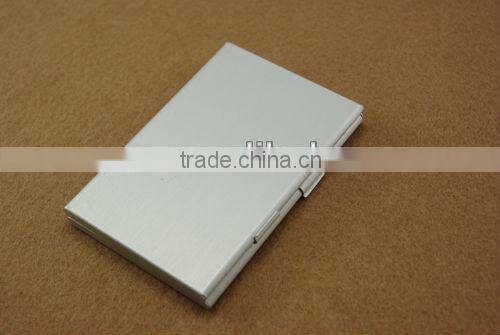 double layers business card holder with aluminum for promotional