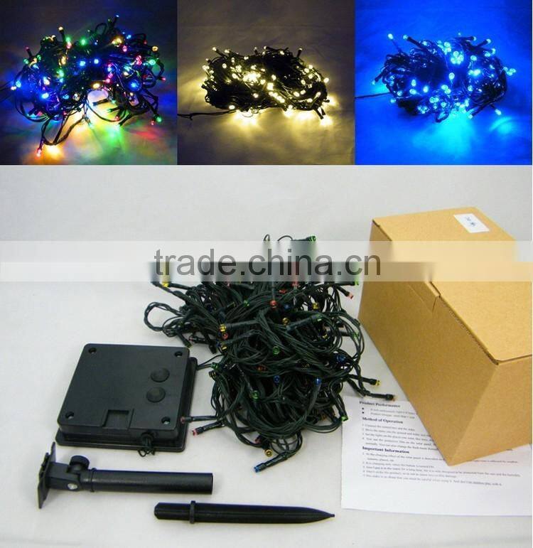 Solar 100leds flash lamp outdoor courtyard Colorful holiday decorations hanging tree solar outdoor led string Light