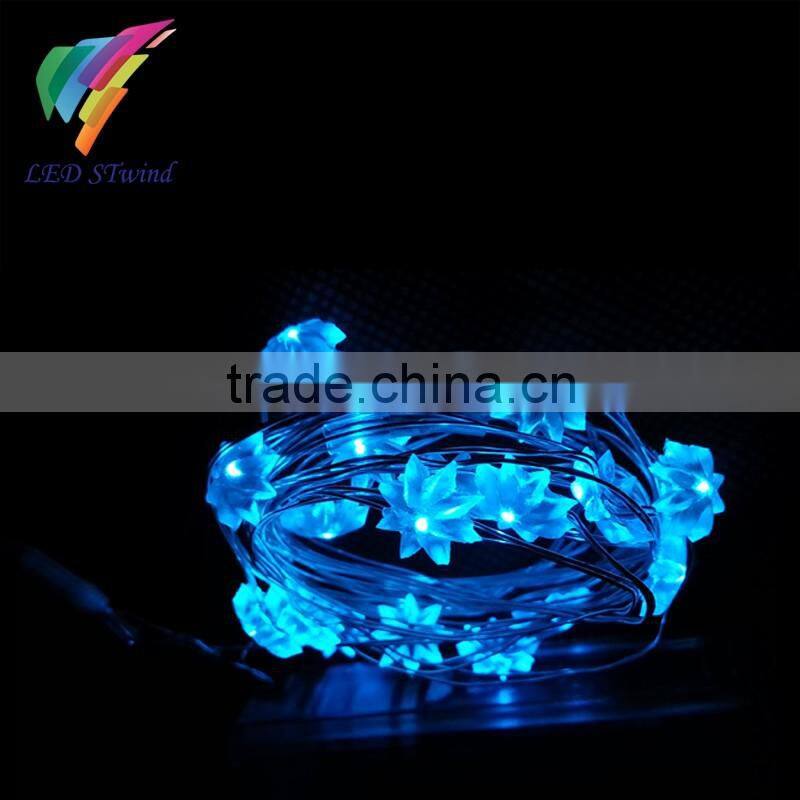 Latest Octagonal Flower LED Silver Color Copper wire string lights Fairy Lights for Christmas Holiday Lighting