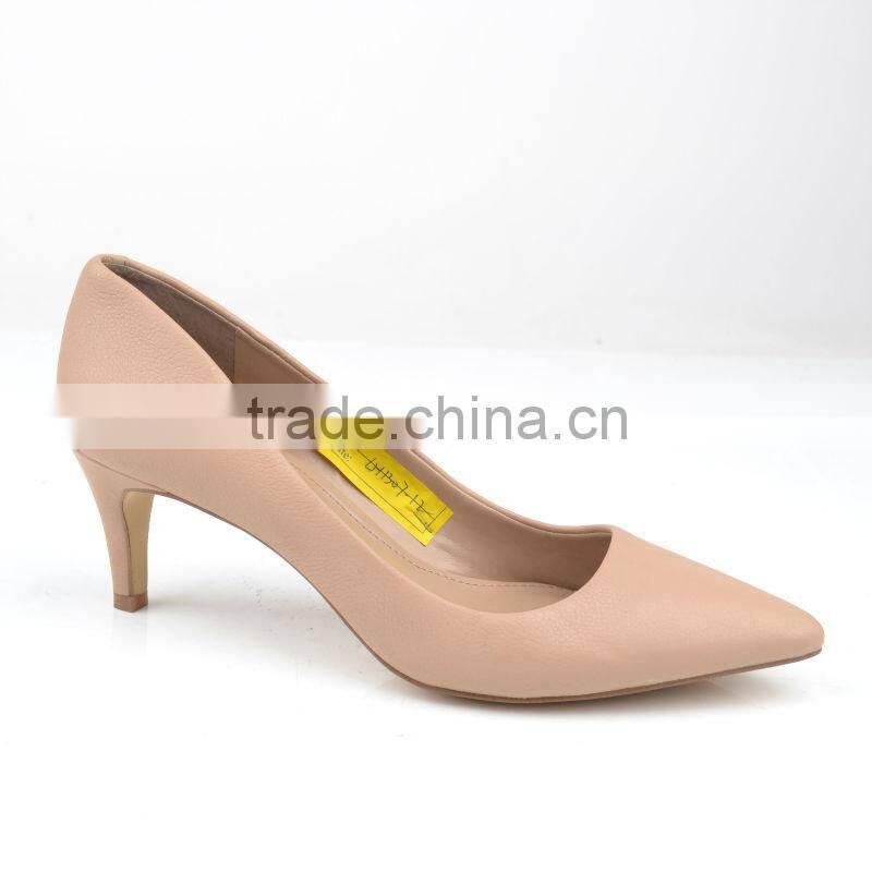 Newest desgin low heel geniune leather women dress shoes 2014