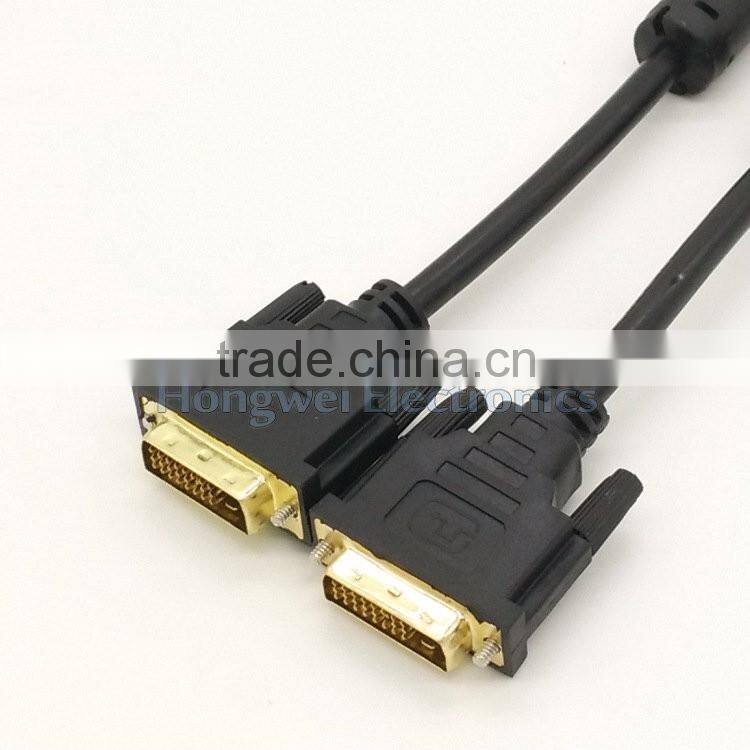 Blue-rays player HDTV digital cables video wire customized gold plated DVI cables