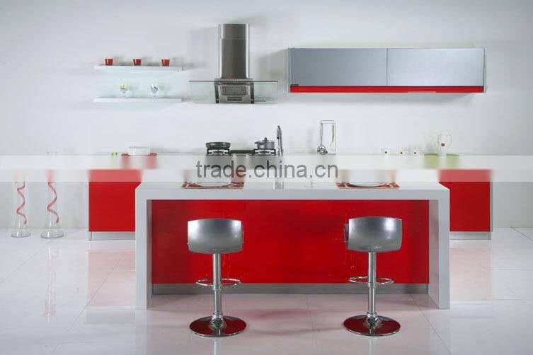 customized white high gloss kitchen cabinet